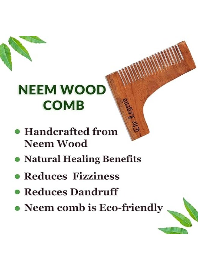 The Legend Organic Pure Neem Wood Comb (Beard Shaper) - Image 2